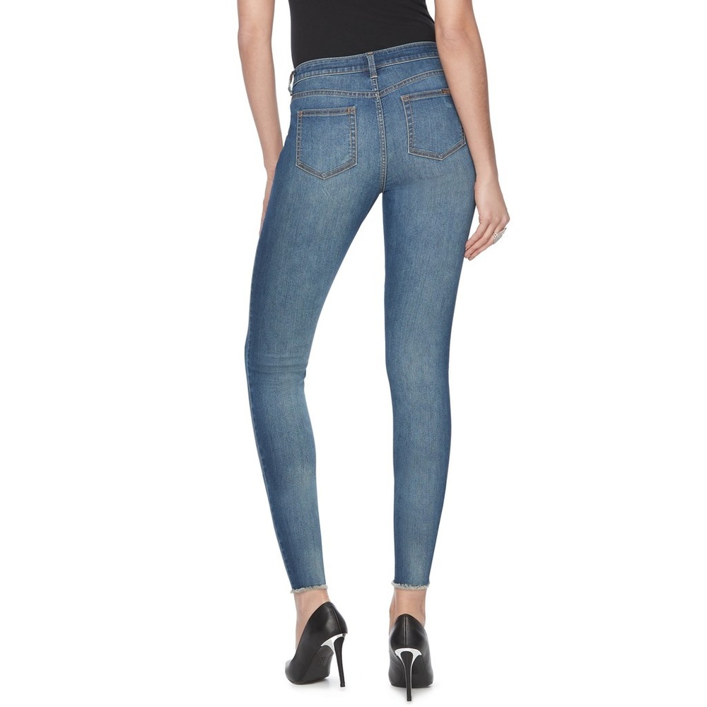 Jennifer Lopez Destructed Skinny Ankle Jeans 16 - Picture 2 of 2